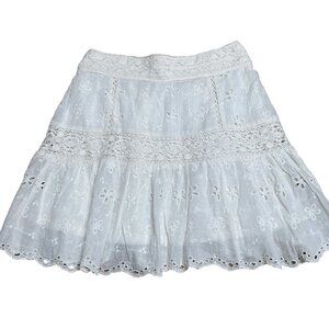American Eagle Skirt Women's Size XS, White Eyelet Mini